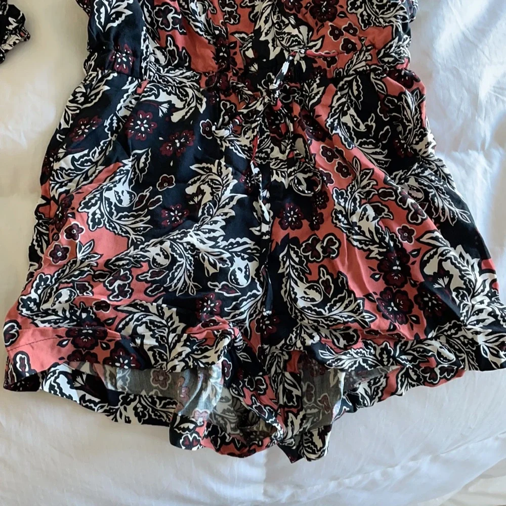 H&M Printed Long-Sleeve Romper